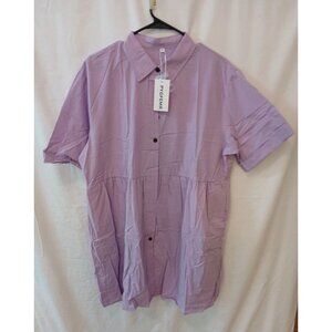 Women's Lavender Button Down Dress